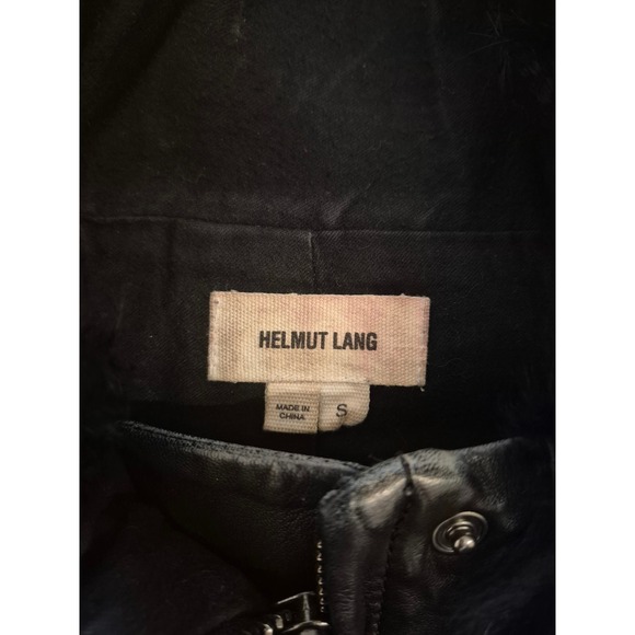 Helmut Lang Rabbit Fur Vest - Black Lam Leather Trim - Small - Picture 4 of 12